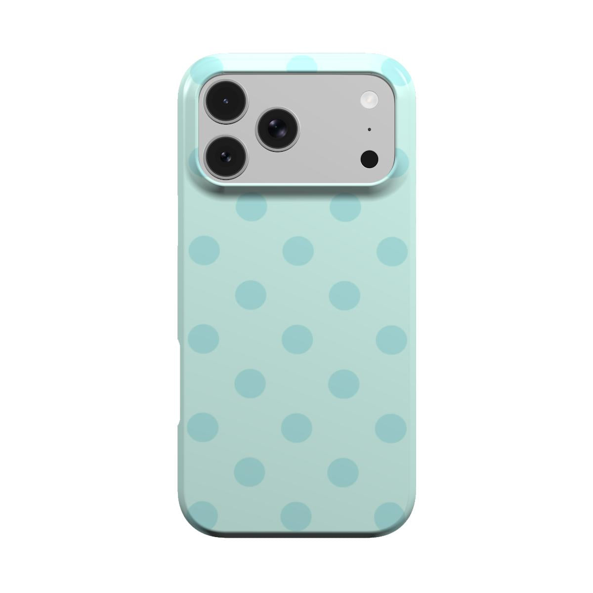 Mint Polka Dot phone case – MagSafe iPhone case, front view