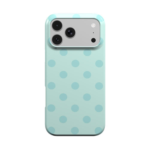 Mint Polka Dot phone case – MagSafe iPhone case, front view