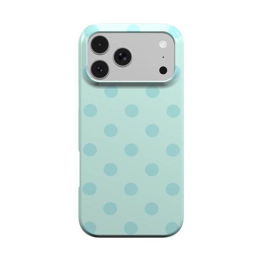 Mint Polka Dot phone case – MagSafe iPhone case, front view