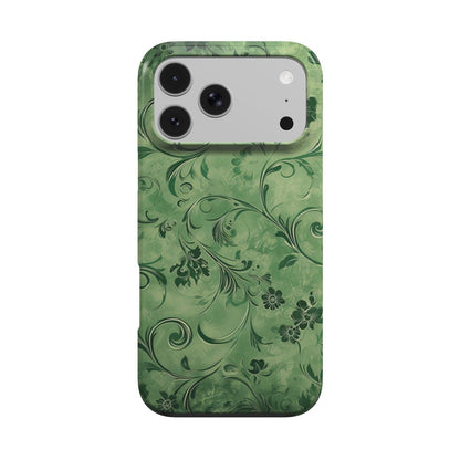 Moss Damask phone case – MagSafe iPhone case, front view