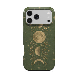Moss Moon Phases phone case – MagSafe iPhone case, front view