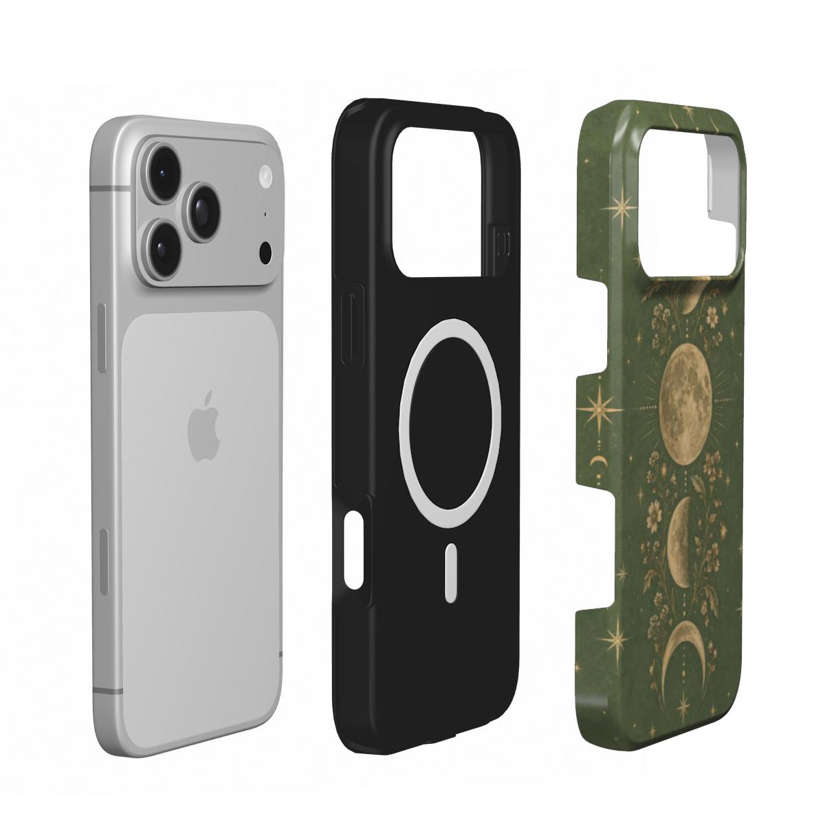 Moss Moon Phases phone case – MagSafe iPhone case, second detail view
