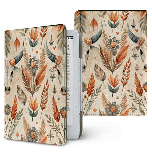 Desert Longhorn Kindle case — southwestern, printed front and back