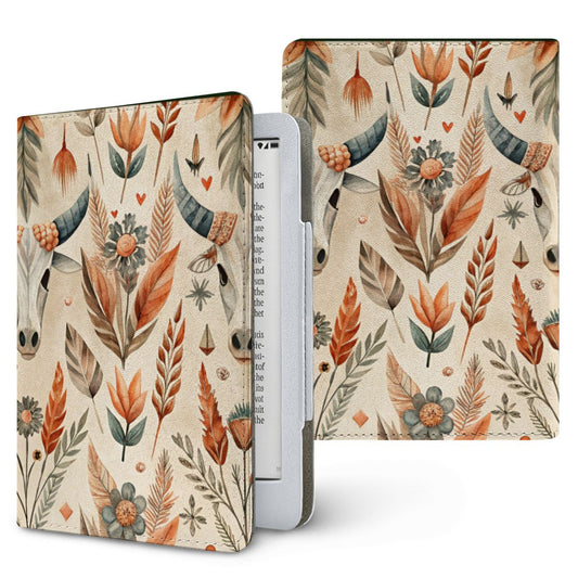 Desert Longhorn Kindle case — southwestern, printed front and back