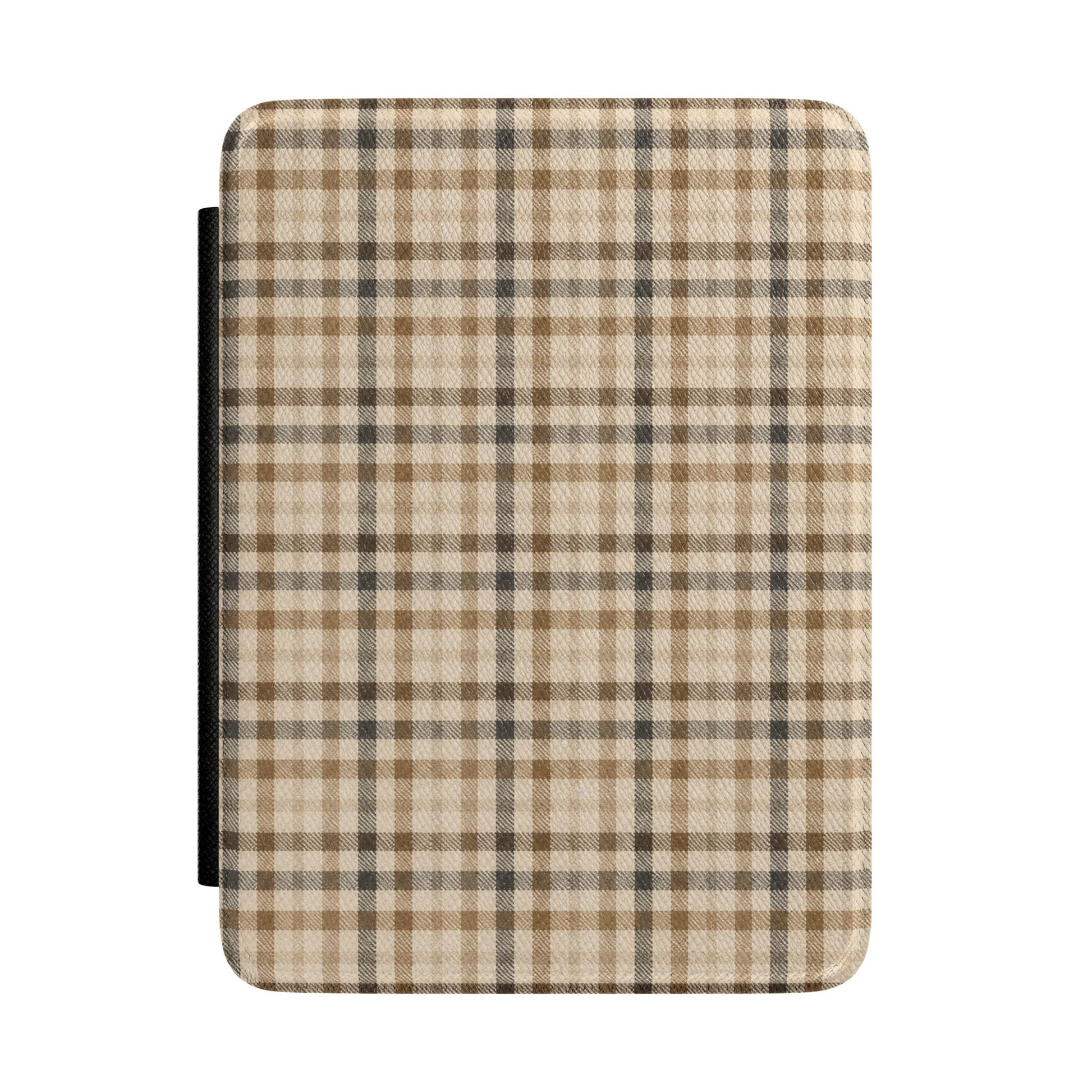 Neutral Tartan Kindle case — neutral tartan plaid print