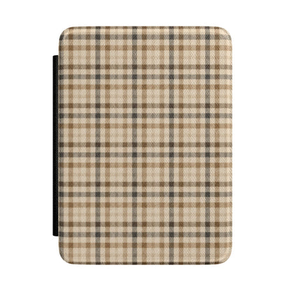 Neutral Tartan Kindle case — neutral tartan plaid print