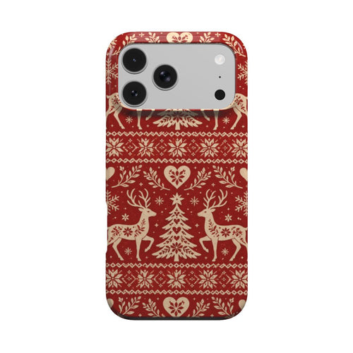 Nordic Reindeer phone case – MagSafe iPhone case, front view
