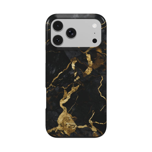 Onyx Gold Marble phone case – MagSafe iPhone case, front view