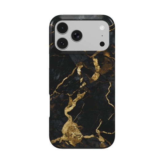 Onyx Gold Marble phone case – MagSafe iPhone case, front view