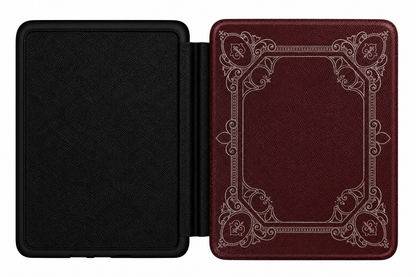 Ornate Antique Frame Kindle case shown at an angle