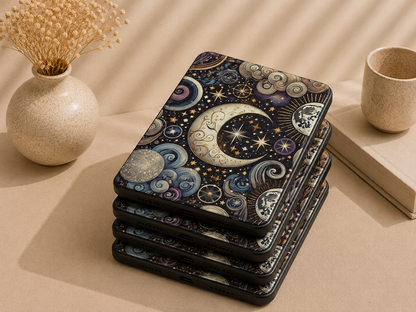 Ornate crescent moon Kindle case — additional view