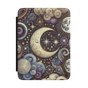 Ornate Crescent Moon Kindle Case