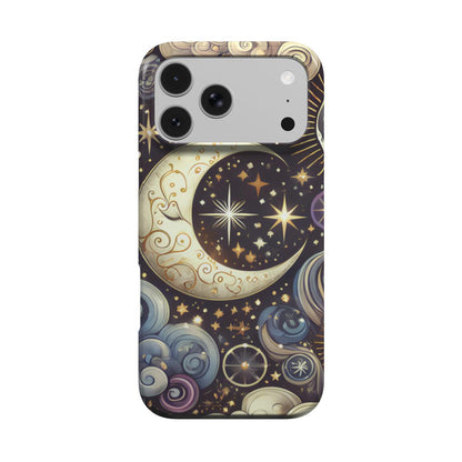 Ornate Crescent Moon phone case – MagSafe iPhone case, front view