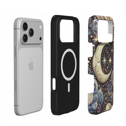 Ornate Crescent Moon phone case – MagSafe iPhone case, layer view