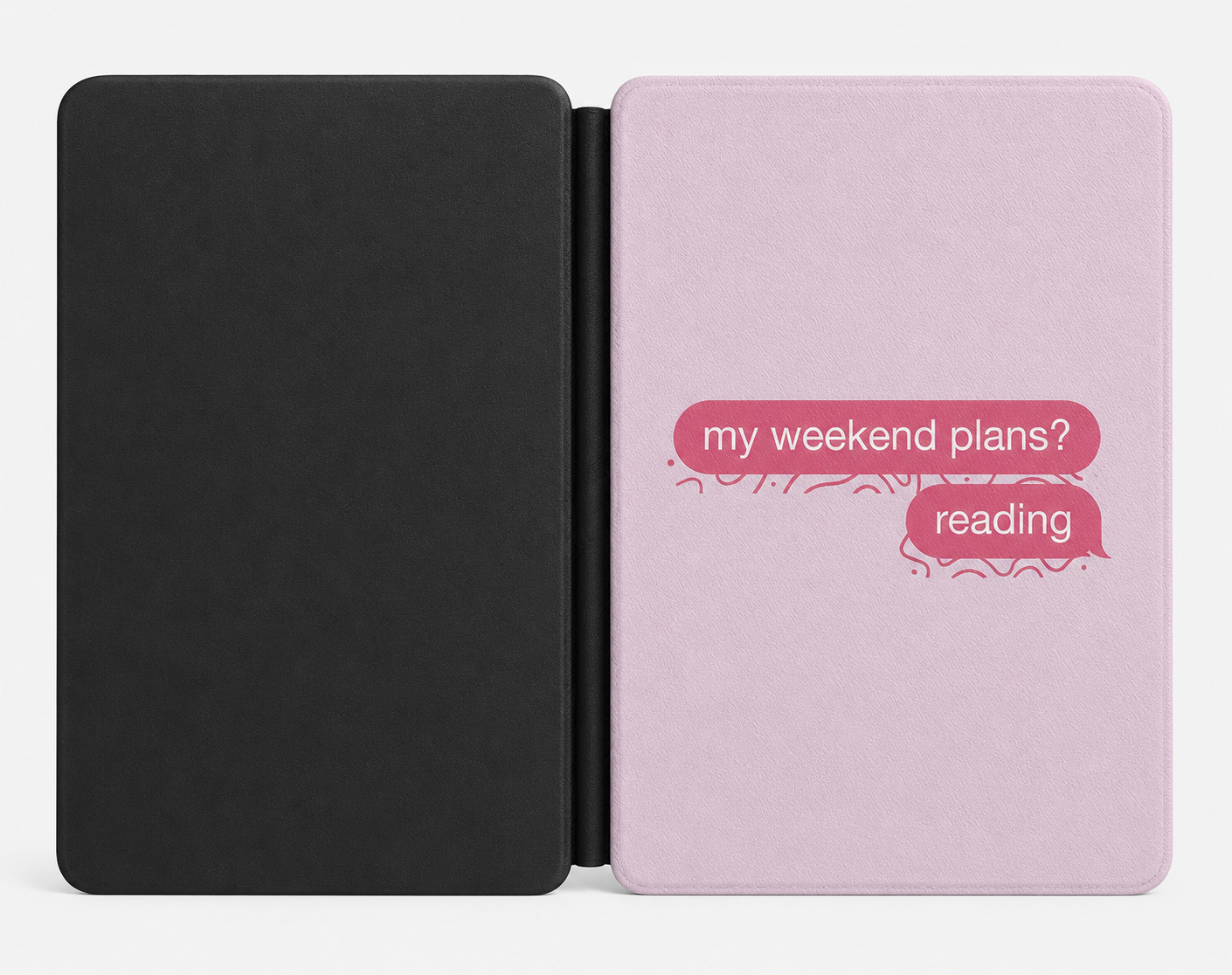 My Weekend Plans? Reading Kindle Case — Lilac Text Bubble Design