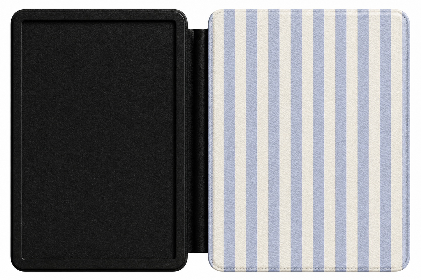 Periwinkle Stripe Kindle Case — Soft Blue & Cream Pattern