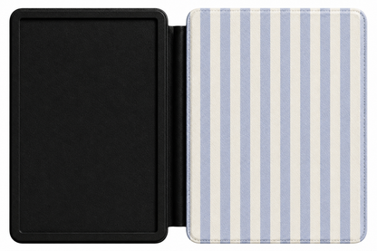 Periwinkle Stripe Kindle Case — Soft Blue & Cream Pattern