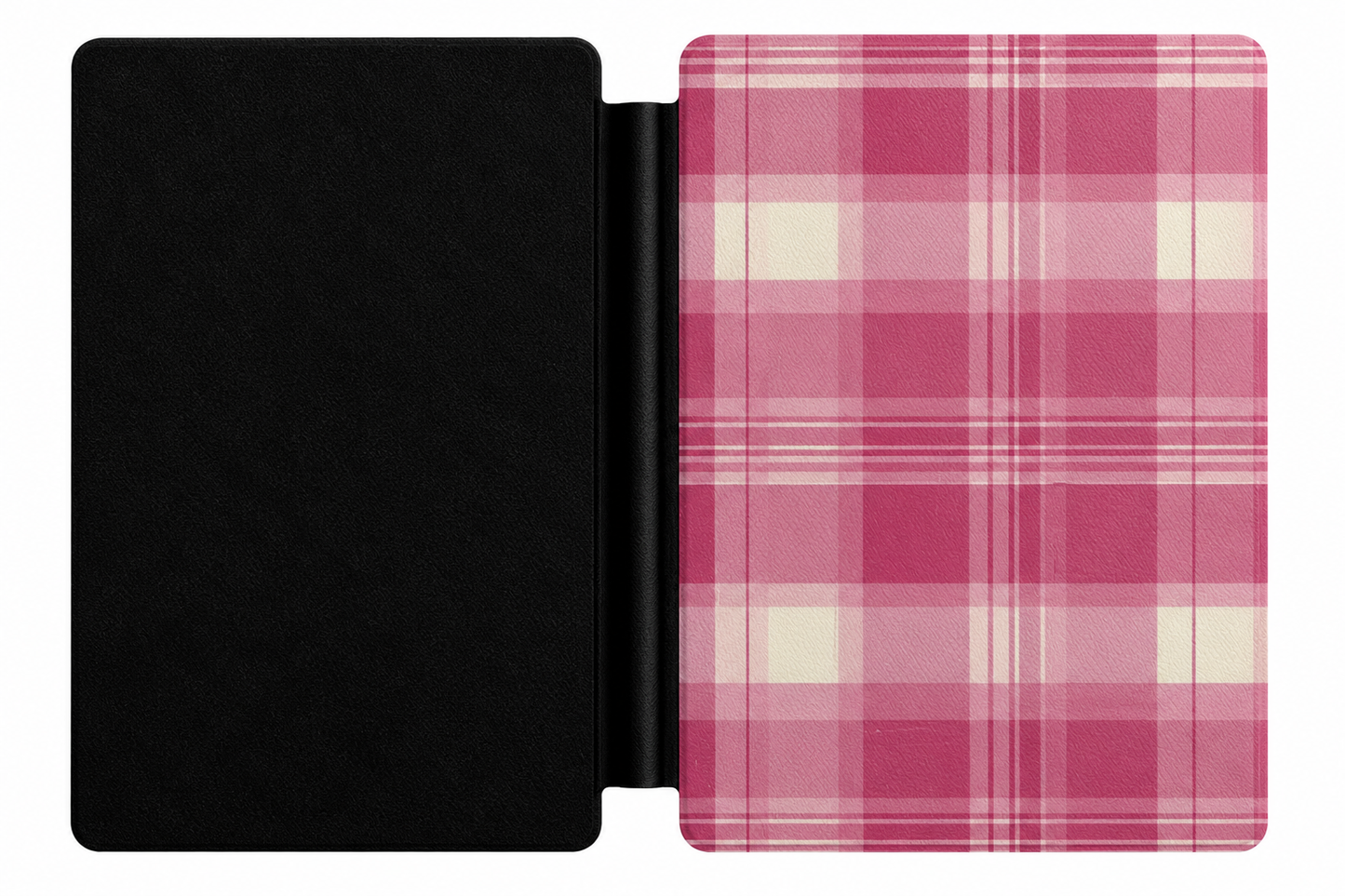 Pink Madras Plaid Kindle Case — Raspberry & Cream Check