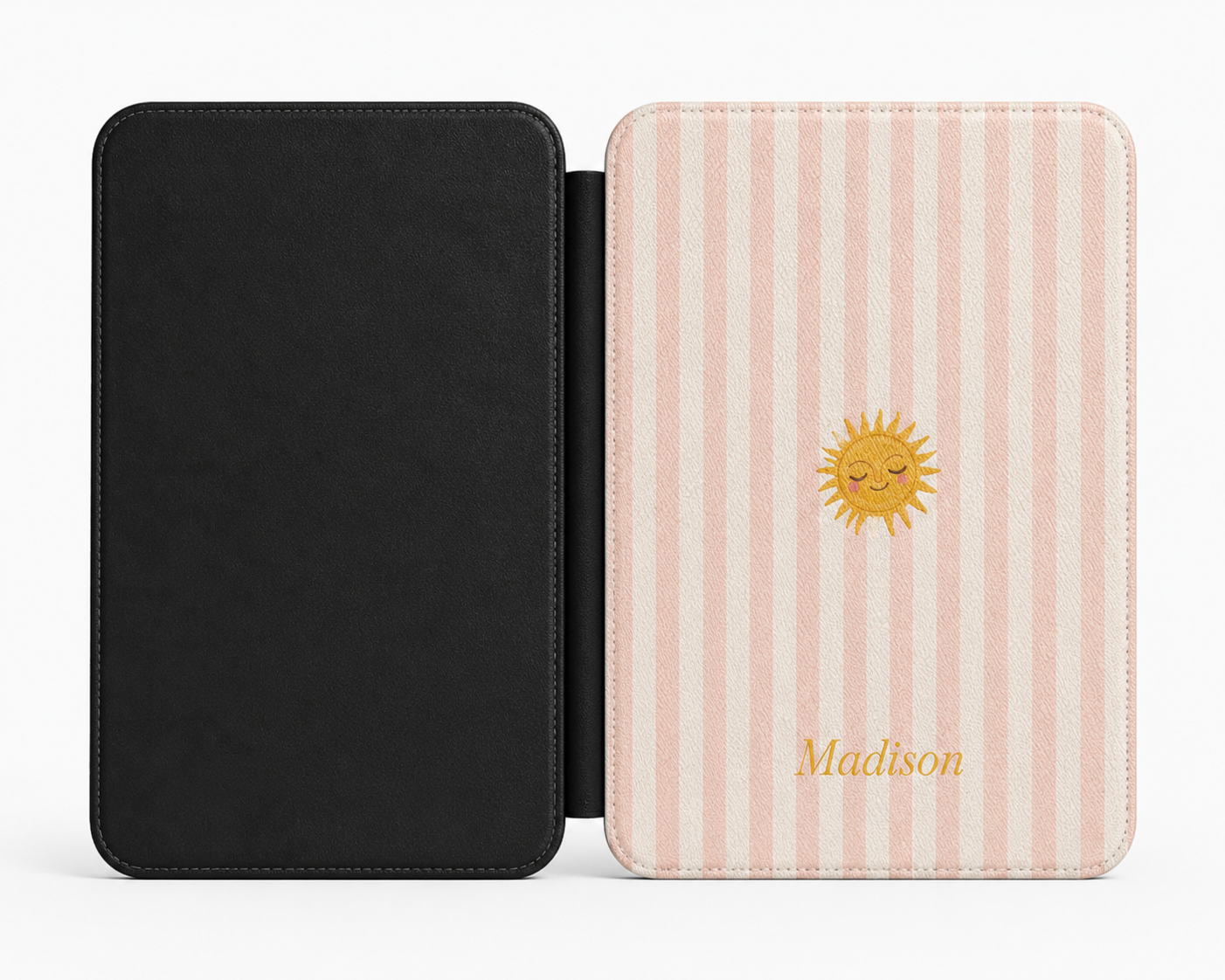 Personalised Sunshine Stripe Name Kindle Case — Custom Name