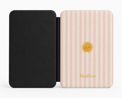 Personalised Sunshine Stripe Name Kindle Case — Custom Name