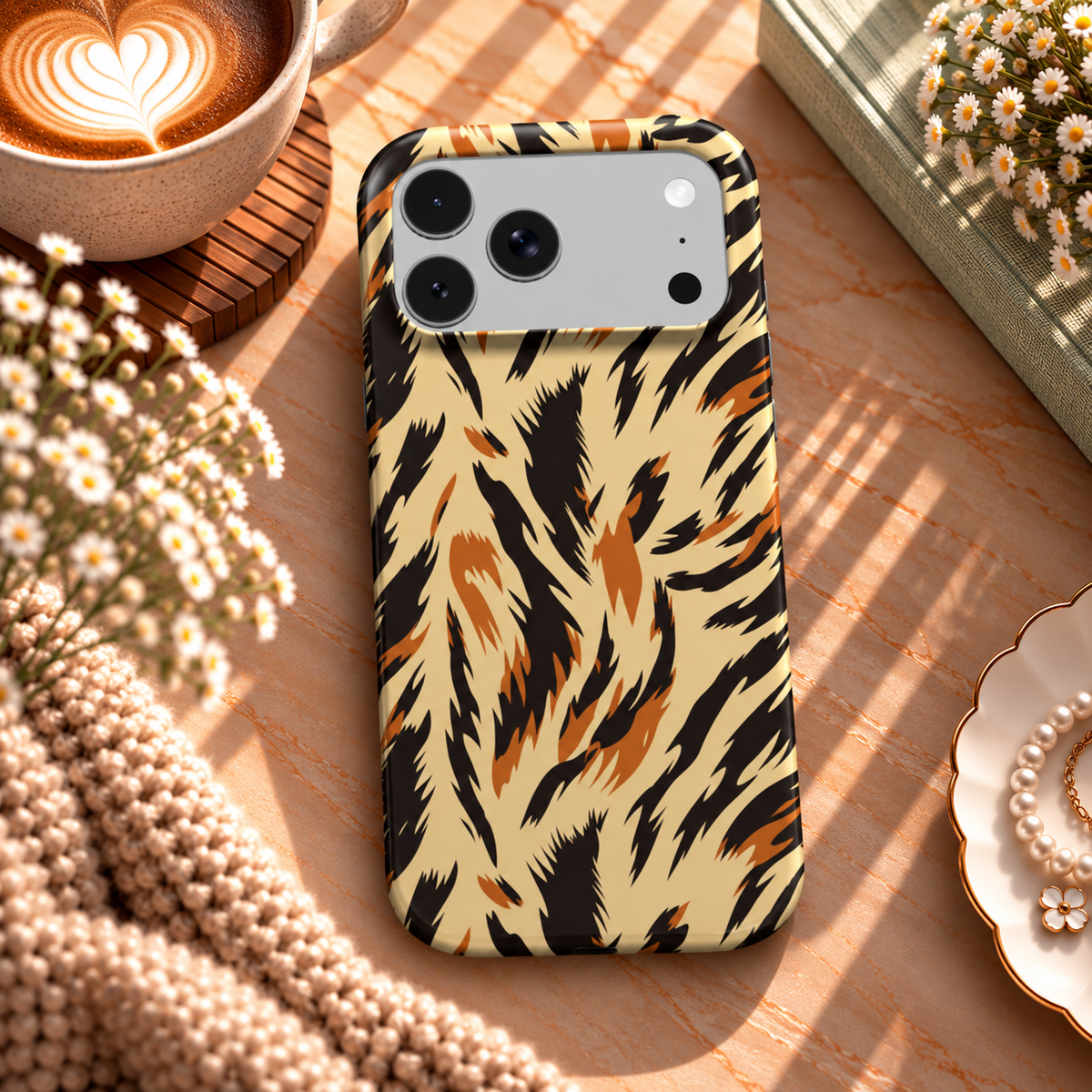 Painted Tiger phone case – MagSafe iPhone case, lifestyle photo