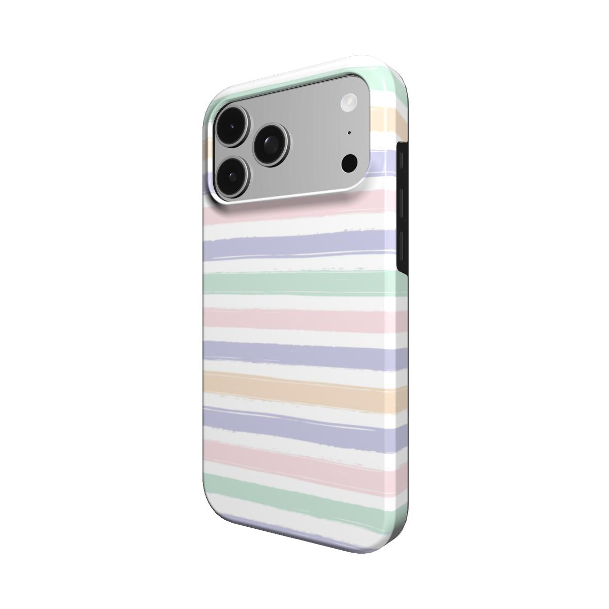 Pastel Brushstroke Stripe phone case – MagSafe iPhone case, detail view
