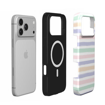 Pastel Brushstroke Stripe phone case – MagSafe iPhone case, second detail view