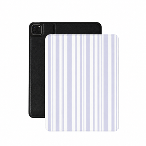Periwinkle Ticking Stripe iPad Case