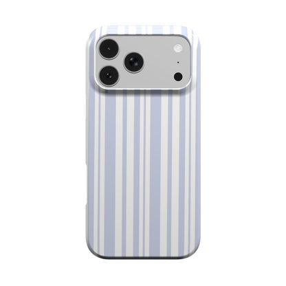 Periwinkle Ticking Stripe phone case – MagSafe iPhone case, front view