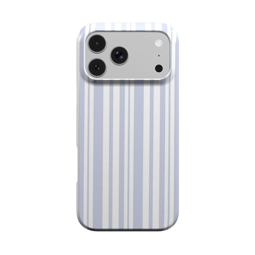 Periwinkle Ticking Stripe phone case – MagSafe iPhone case, front view