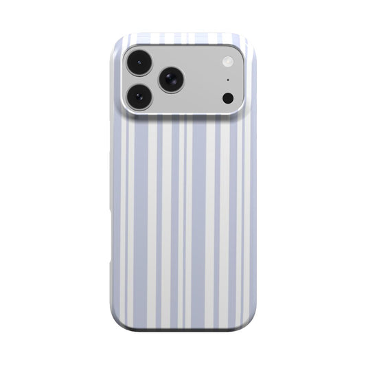 Periwinkle Ticking Stripe phone case – MagSafe iPhone case, front view