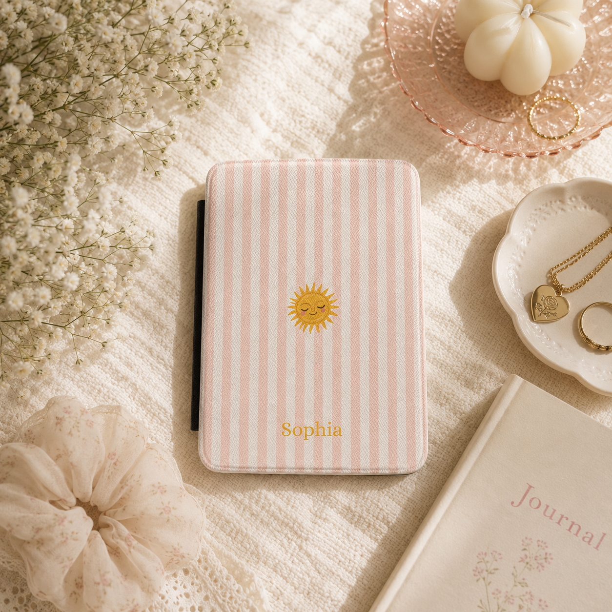 Personalised Blush Sun Stripe Kindle Case - photo 2