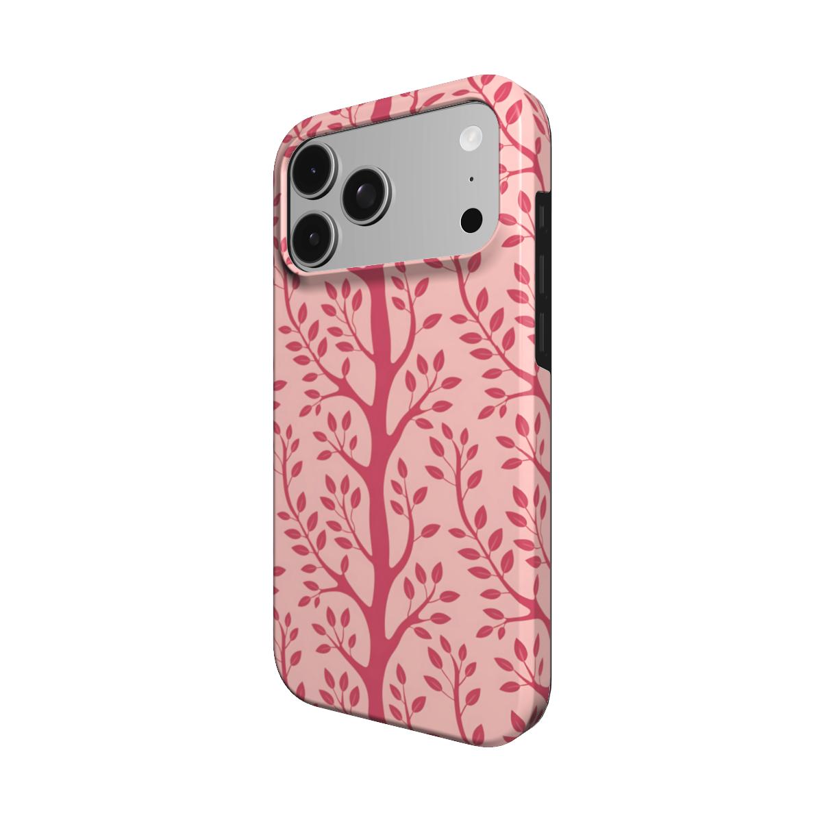 Pink Branch phone case – MagSafe iPhone case, detail view