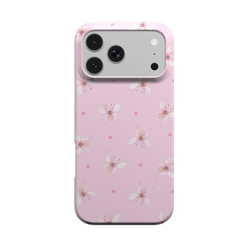 Pink Butterfly Dot phone case – MagSafe iPhone case, front view