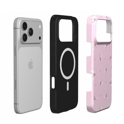 Pink Butterfly Dot phone case – MagSafe iPhone case, second detail view