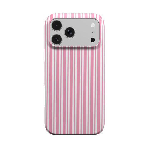 Pink Candy Stripe phone case – MagSafe iPhone case, front view