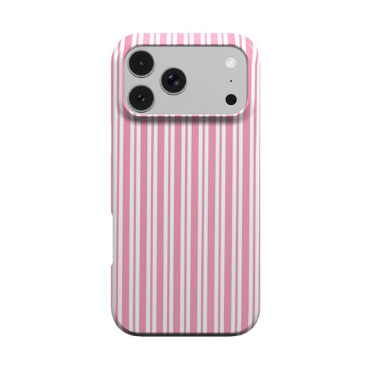 Pink Candy Stripe phone case – MagSafe iPhone case, front view