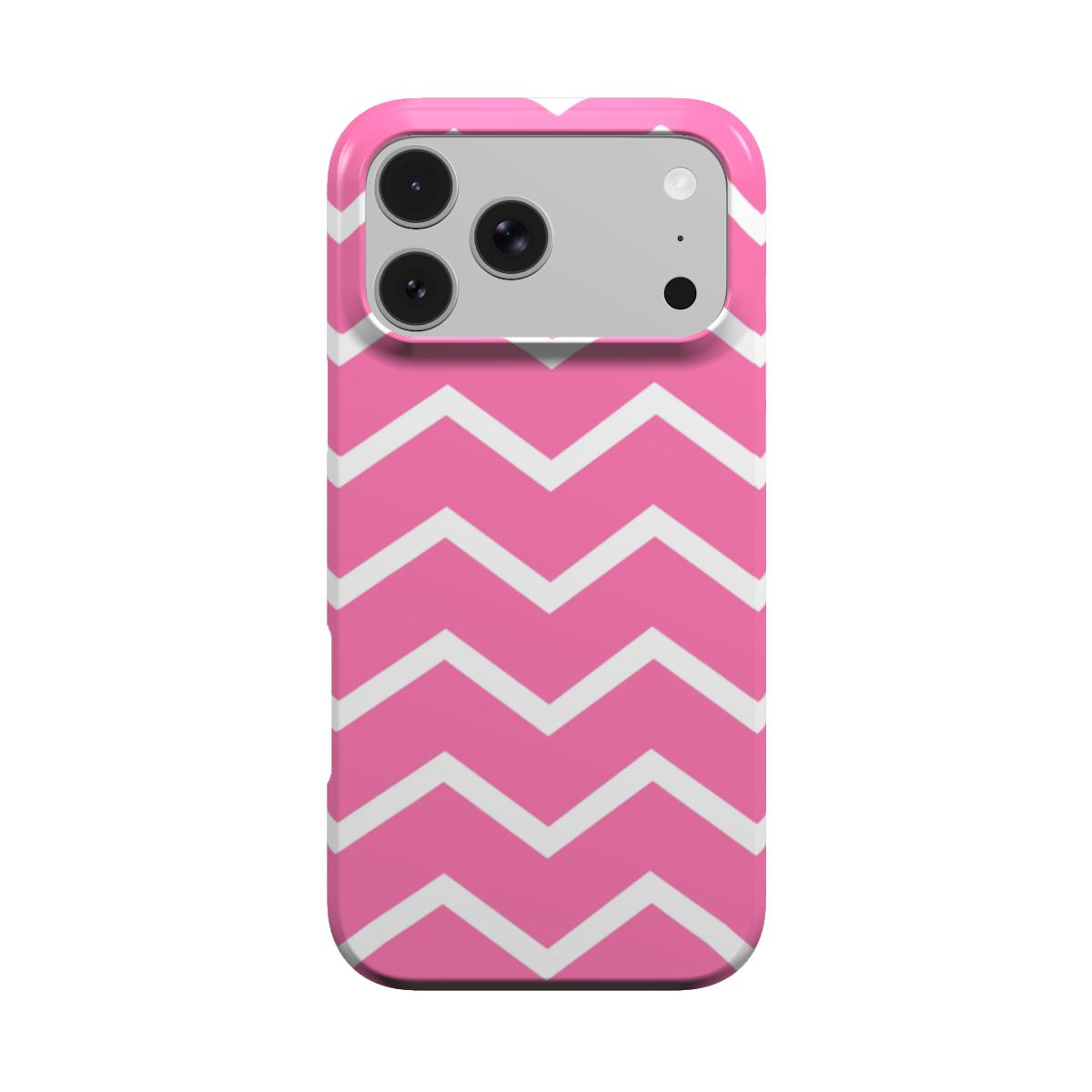 Pink Chevron phone case – MagSafe iPhone case, front view