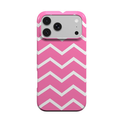 Pink Chevron phone case – MagSafe iPhone case, front view
