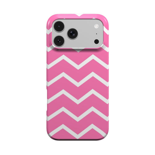 Pink Chevron phone case – MagSafe iPhone case, front view