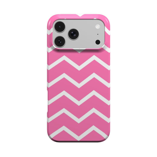 Pink Chevron phone case – MagSafe iPhone case, front view