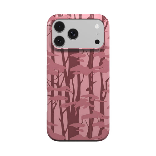 Pink Forest Camo phone case – MagSafe iPhone case, front view