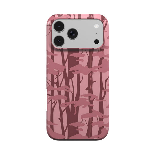 Pink Forest Camo phone case – MagSafe iPhone case, front view