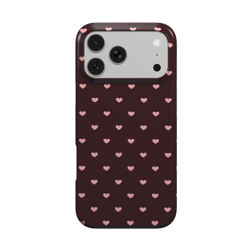 Pink Hearts phone case – MagSafe iPhone case, front view