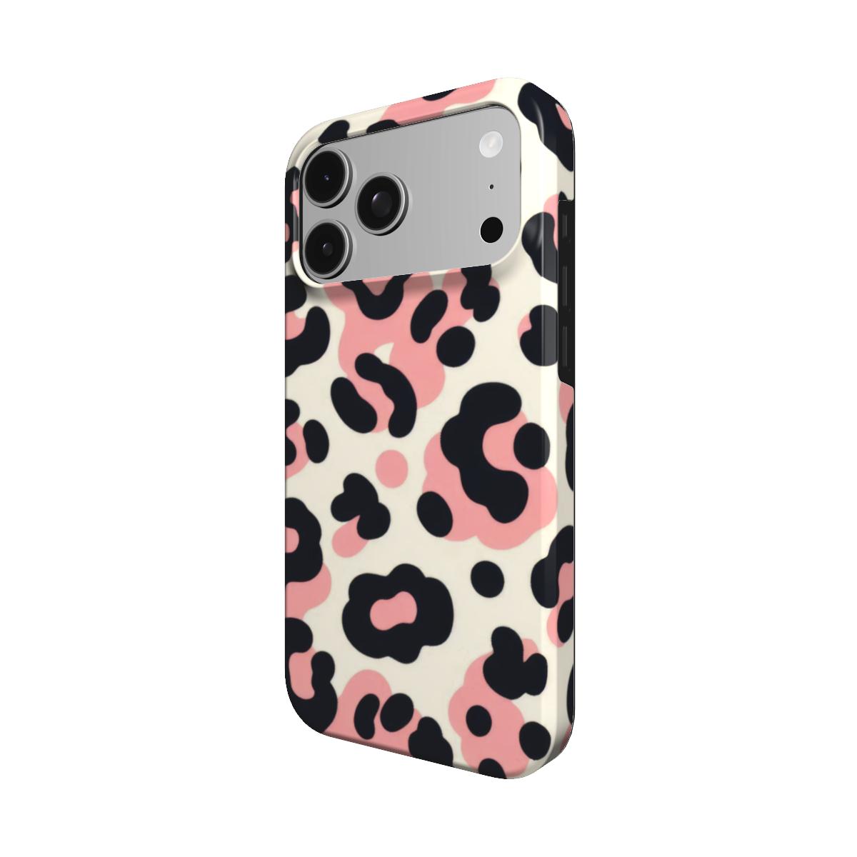 Pink Leopard phone case – MagSafe iPhone case, detail view