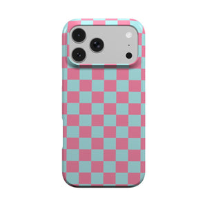 Pink & Mint Check Phone Case