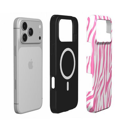 Pink Zebra phone case – MagSafe iPhone case, second detail view