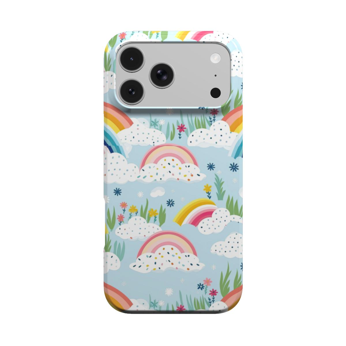 Rainbow Meadow phone case – MagSafe iPhone case, front view
