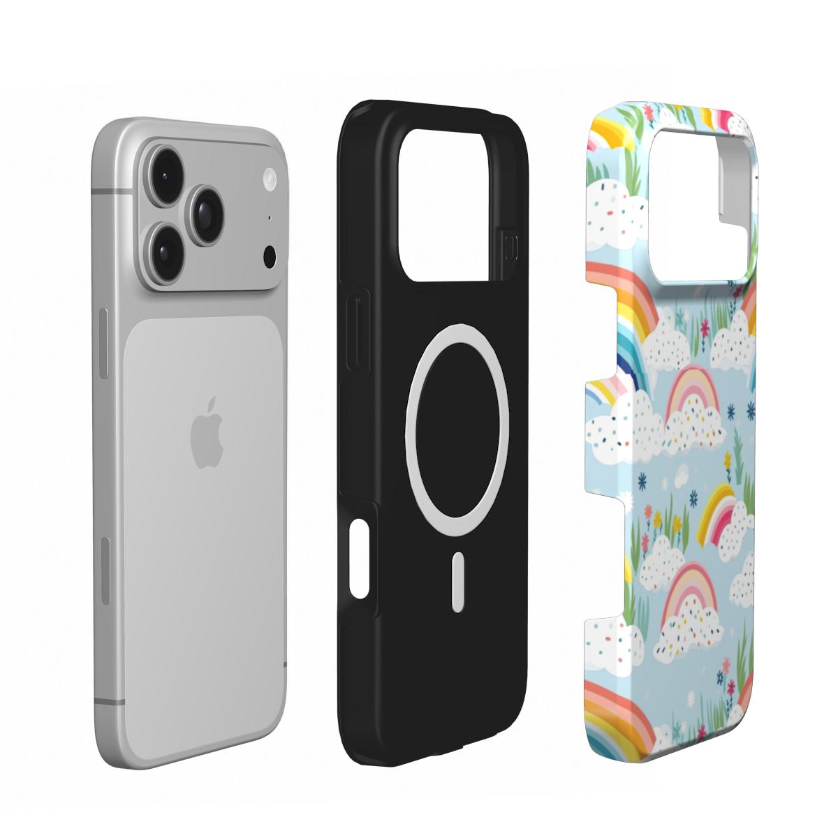 Rainbow Meadow phone case – MagSafe iPhone case, second detail view