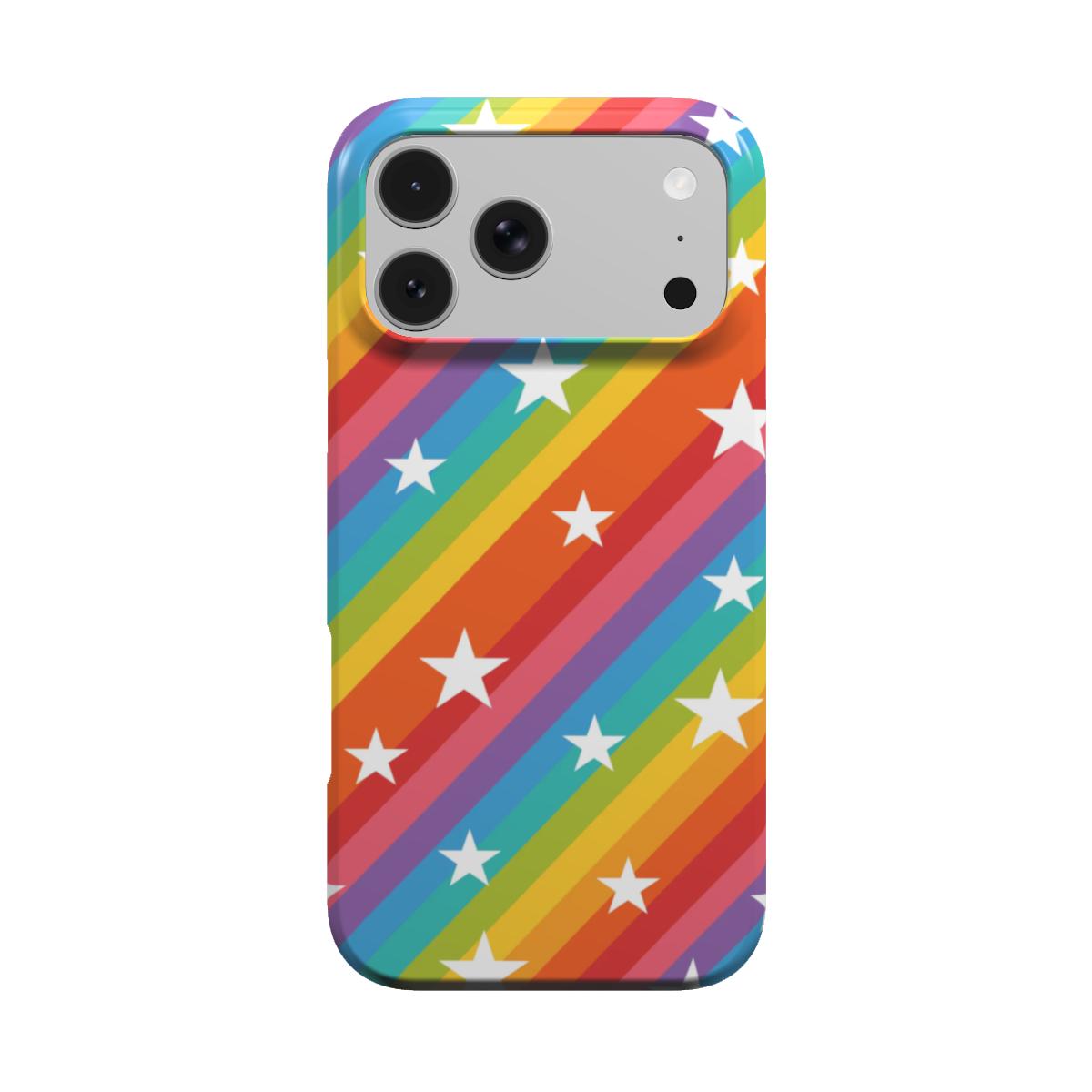 Rainbow Star Stripe phone case – MagSafe iPhone case, front view